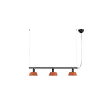 Lámpara de techo colgante Faro Tatawin 3 luces E27 LED naranja 20338-143