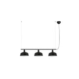 Lámpara de techo colgante Faro Tatawin 3 luces E27 LED negro 20338-146