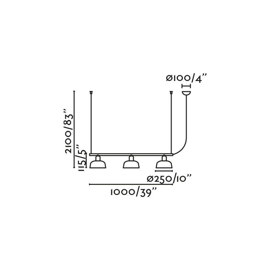 Lámpara de techo colgante Faro Tatawin 3 luces E27 LED azul 20338-147