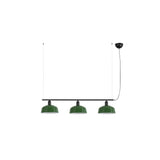 Lámpara de techo colgante Faro Tatawin 3 luces E27 LED verde 20338-149