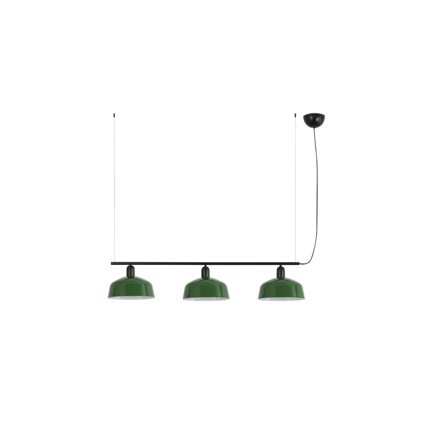 Lámpara de techo colgante Faro Tatawin 3 luces E27 LED verde 20338-149