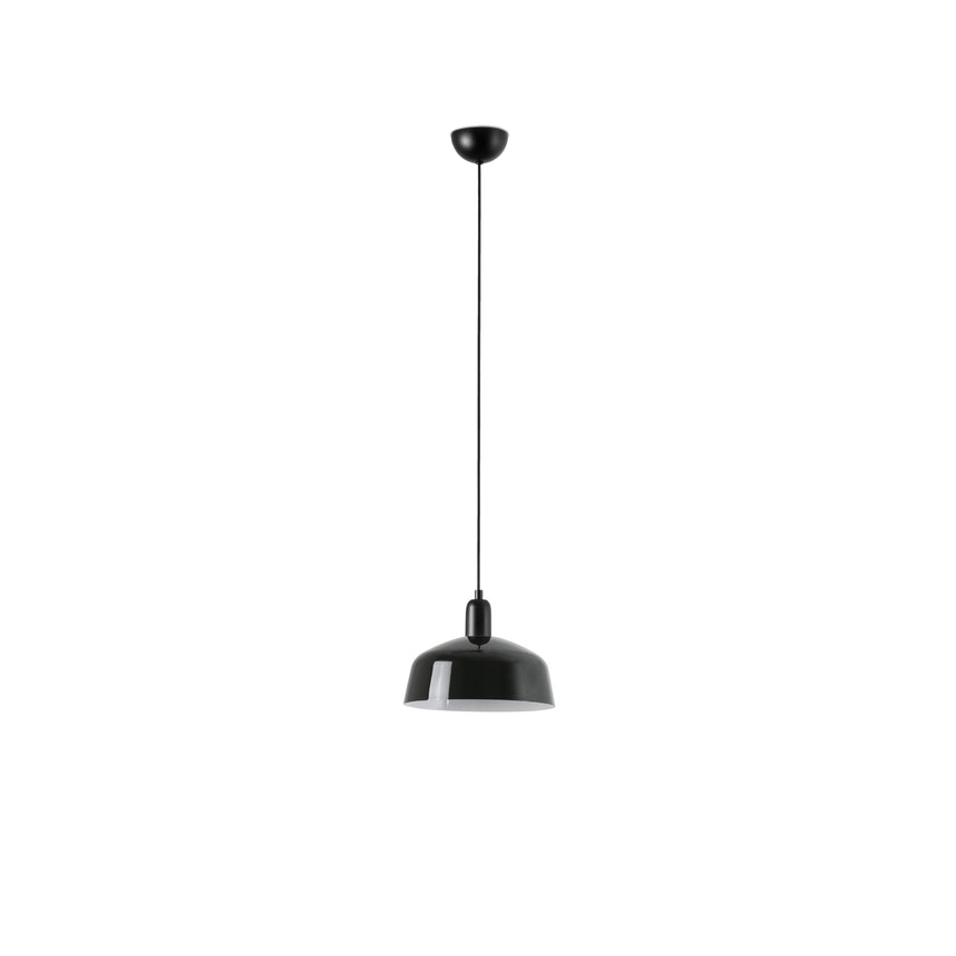 Lámpara de techo colgante Faro Tatawin 1 luz E27 LED negro Ø25cm 20339-146