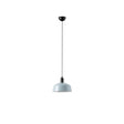 Lámpara de techo colgante Faro Tatawin 1 luz E27 LED azul grisaceo Ø25cm 20339-147