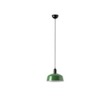 Lámpara de techo colgante Faro Tatawin 1 luz E27 LED verde Ø25cm 20339-149