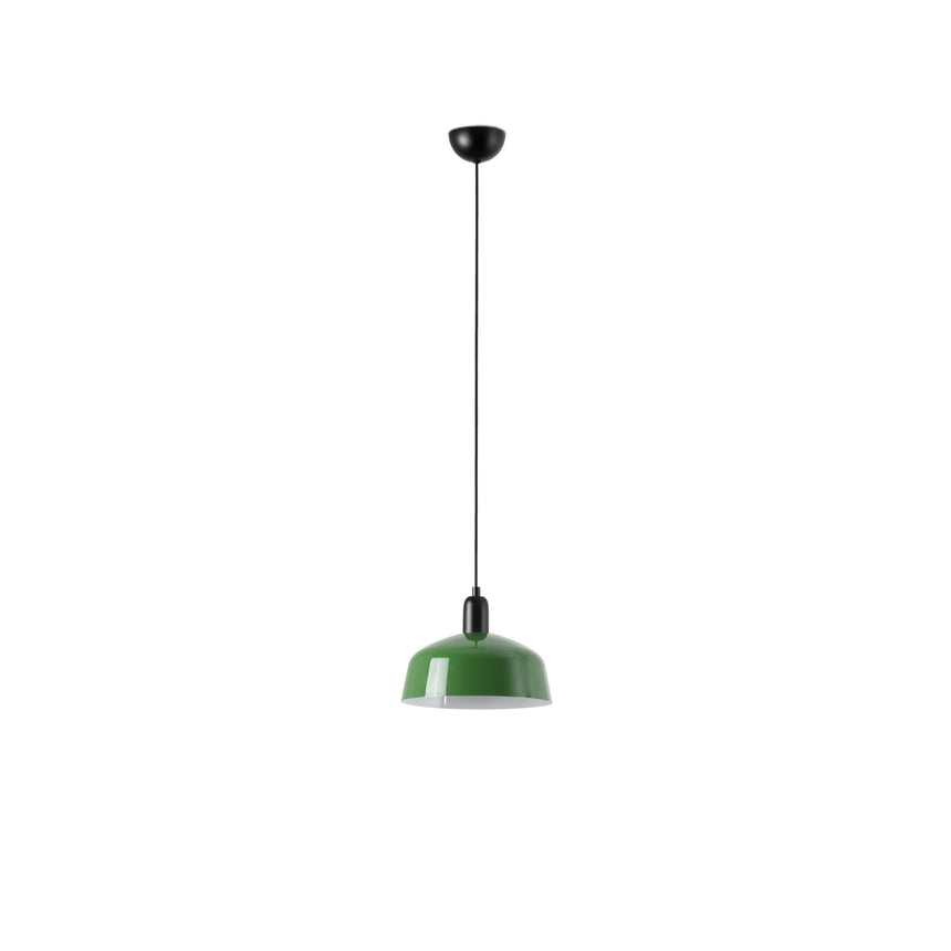 Lámpara de techo colgante Faro Tatawin 1 luz E27 LED verde Ø25cm 20339-149