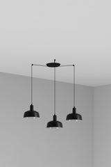 Lámpara de techo colgante Faro Tatawin S cristal 3 luces E27 negro — ref. 20340-117-3L (2)