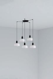 Lámpara de techo colgante Faro Tatawin 5 luces E27 blanco 20340-140-5L