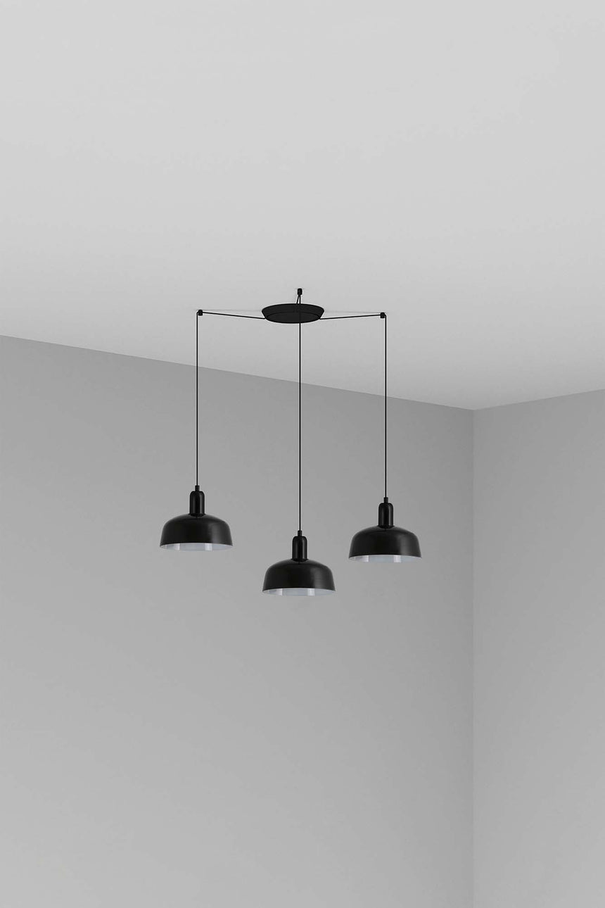 Lámpara de techo colgante Faro Tatawin 3 luces E27 LED negro 20340-141-3L