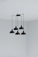 Lámpara de techo colgante Faro Tatawin 5 luces E27 negro 20340-141-5L
