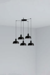 Lámpara de techo colgante Faro Tatawin 5 luces E27 LED negro 20340-141-5L