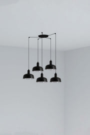 Lámpara de techo colgante Faro Tatawin 5 luces E27 negro 20340-141-5L
