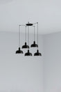 Lámpara de techo colgante Faro Tatawin 5 luces E27 LED negro 20340-141-5L