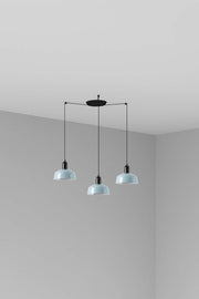 Lámpara de techo colgante Faro Tatawin 3 luces E27 azul grisaceo 20340-142-3L
