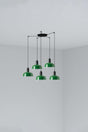 Lámpara de techo colgante Faro Tatawin 5 luces E27 LED verde 20340-144-5L