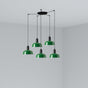 Lámpara de techo colgante Faro Tatawin S metal 5 luces E27 verde — ref. 20340-144-5L (1)