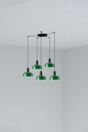 Lámpara de techo colgante Faro Tatawin S metal 5 luces E27 verde — ref. 20340-144-5L (1)