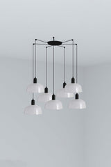 Lámpara de techo colgante Faro Tatawin 7 luces E27 LED blanco 20340-145-7L