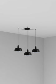 Lámpara de techo colgante Faro Tatawin 3 luces E27 negro 20340-146-3L