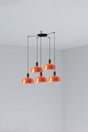 Lámpara de techo colgante Faro Tatawin 5 luces E27 LED naranja rojizo 20340-148-5L