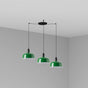 Lámpara de techo colgante Faro Tatawin M metal 3 luces E27 verde — ref. 20340-149-3L (1)