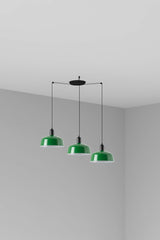 Lámpara de techo colgante Faro Tatawin M metal 3 luces E27 verde — ref. 20340-149-3L (1)