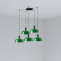 Lámpara de techo colgante Faro Tatawin M metal 5 luces E27 verde — ref. 20340-149-5L (1)