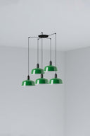 Lámpara de techo colgante Faro Tatawin M metal 5 luces E27 verde — ref. 20340-149-5L (1)