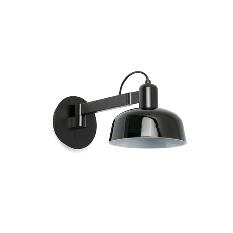 Lámpara de pared aplique Faro Tatawin cristal con brazo E27 negro — ref. 20342-117 (1)