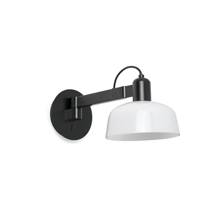 Lámpara de pared aplique Faro Tatawin metal con brazo E27 blanco — ref. 20342-140 (1)