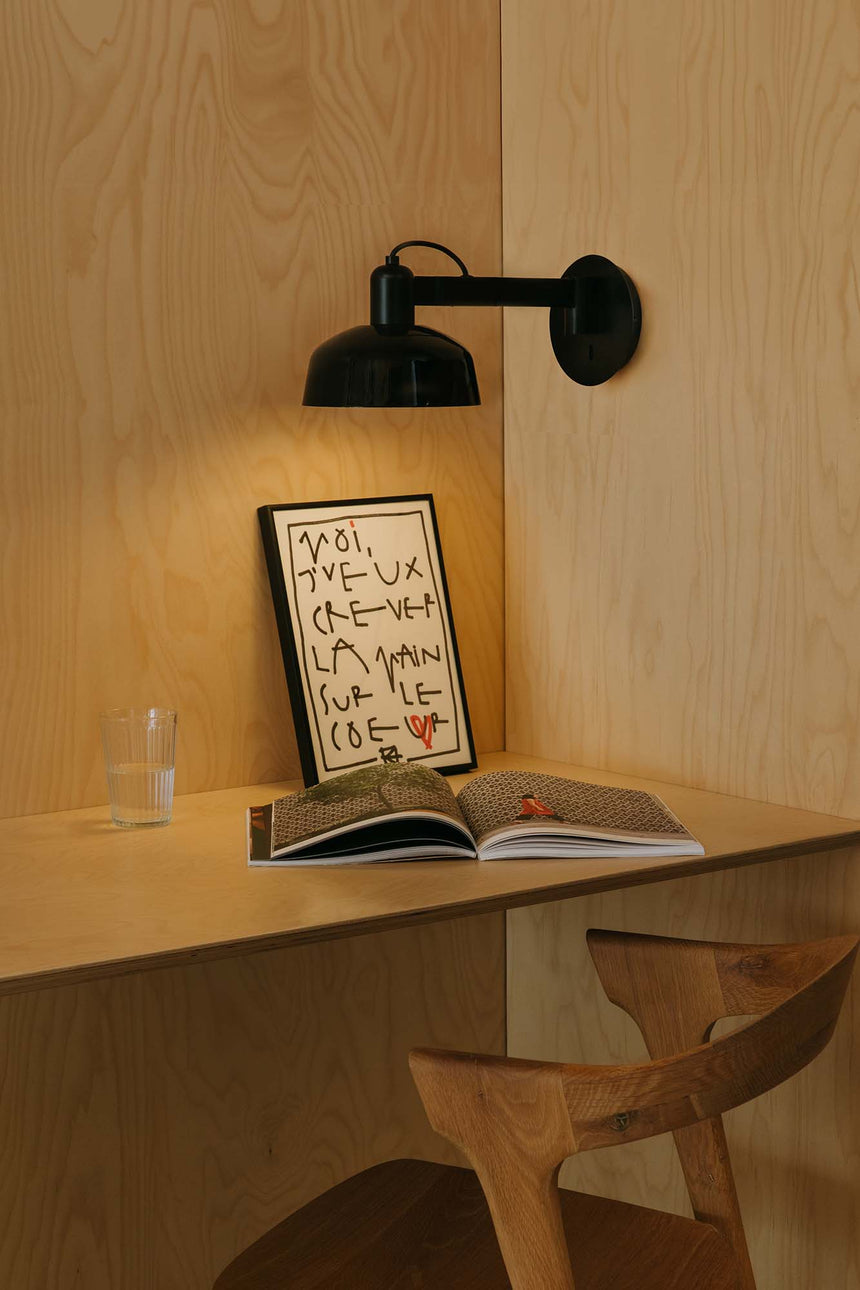 Lámpara de pared aplique Faro Tatawin E27 LED negro 20342-141