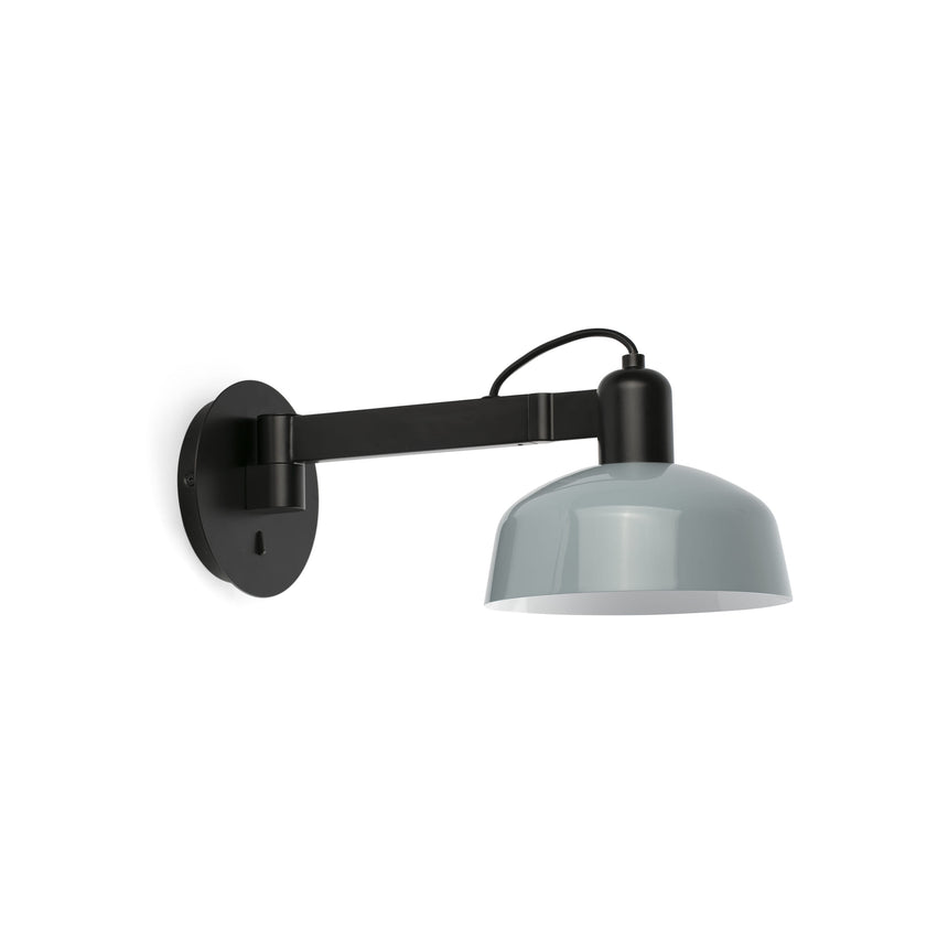 Lámpara de pared aplique Faro Tatawin E27 LED azul grisaceo 20342-142