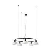 Lámpara de techo colgante Faro Tatawin E27 blanco 20343-116-5L