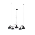 Lámpara de techo colgante Faro Tatawin E27 LED negro 20343-117-5L