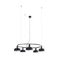 Lámpara de techo colgante Faro Tatawin S cristal circular 5 luces E27 negro — ref. 20343-117-5L (1)