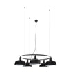 Lámpara de techo colgante Faro Tatawin E27 LED negro 20343-120-5L