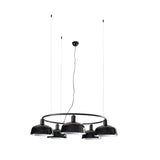 Lámpara de techo colgante Faro Tatawin E27 LED negro 20343-120-5L