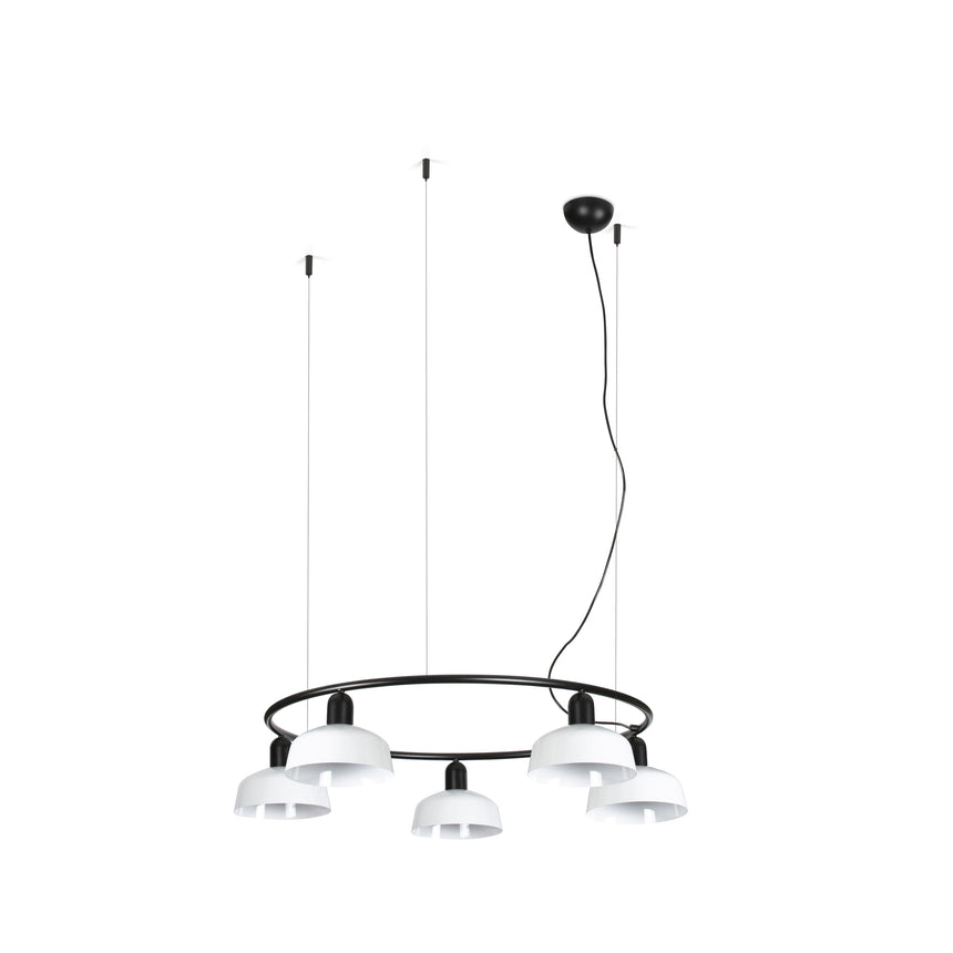 Lámpara de techo colgante Faro Tatawin 5 luces E27 LED blanco 20343-140-5L
