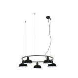 Lámpara de techo colgante Faro Tatawin 5 luces E27 LED negro 20343-141-5L