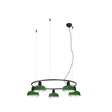 Lámpara de techo colgante Faro Tatawin 5 luces E27 LED verde 20343-144-5L