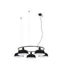 Lámpara de techo colgante Faro Tatawin 5 luces E27 negro 20343-146-5L