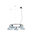 Lámpara de techo colgante Faro Tatawin 5 luces E27 LED azul 20343-147-5L
