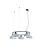 Lámpara de techo colgante Faro Tatawin M metal circular 5 luces E27 azul — ref. 20343-147-5L (1)