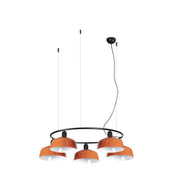 Lámpara de techo colgante Faro Tatawin 5 luces E27 naranja 20343-148-5L