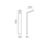 ACB Zen Baliza 2038 Antracita Texturado, LED 10W 3000K 720lm, CRI90 IP65, LED integrado H2038101GR