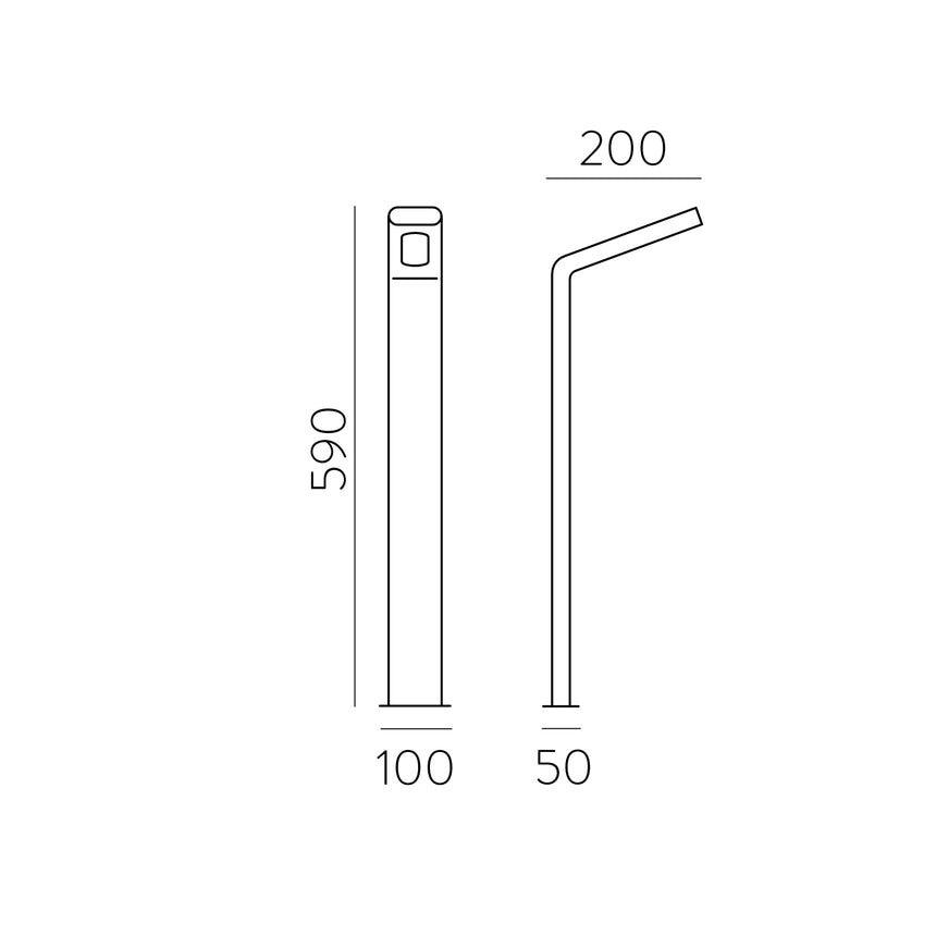 ACB Zen Baliza 2038 Antracita Texturado, LED 10W 3000K 720lm, CRI90 CL.I IP65, LED integrado