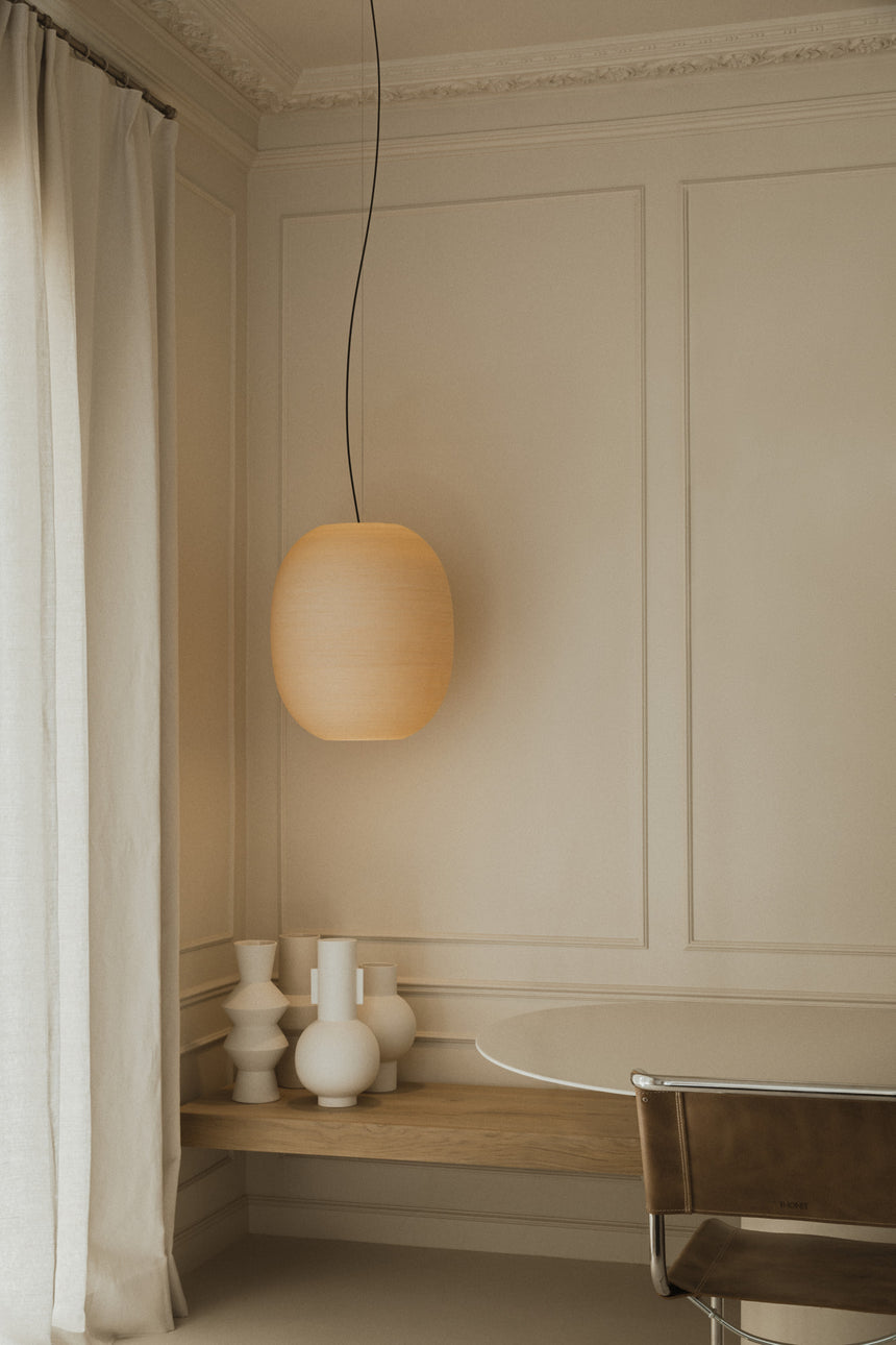 Lámpara de techo colgante Faro Tierra E27 LED beige 20400