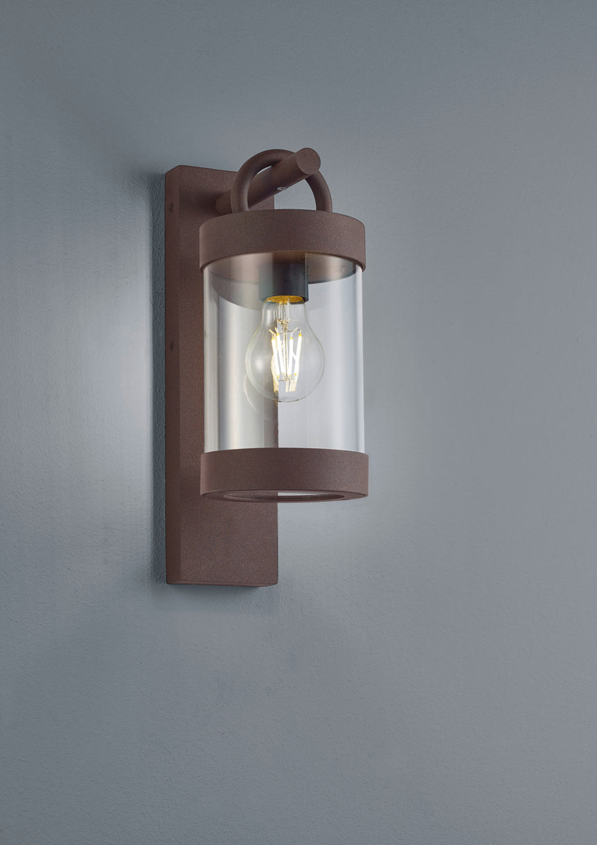 Trio Sambesi Rust Aluminum Exterior Wall Light 204160124
