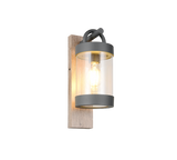 Aplique de exterior Trio Sambesi imitación madera sensor crepuscular IP44 33cm 204160135