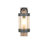 Aplique de exterior Trio Sambesi imitación madera sensor crepuscular IP44 33cm 204160135 - vista 2