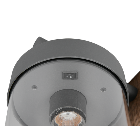 Aplique de exterior Trio Sambesi imitación madera sensor crepuscular IP44 33cm 204160135 - vista 3